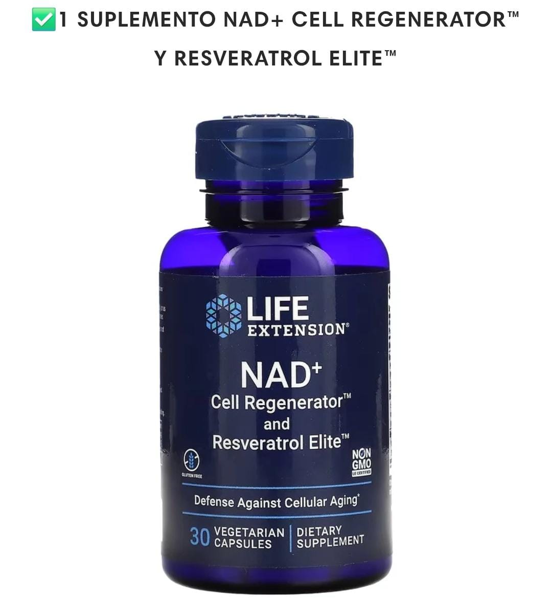 SUPLEMENTO OPTIMIZADO NAD+ Y RESVERATROL