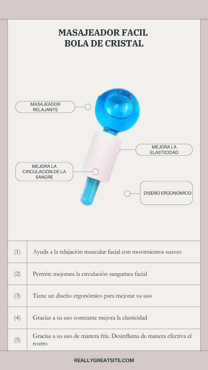 BOLAS DE REFRIGERACION, MASAJEADOR FACIAL ICE